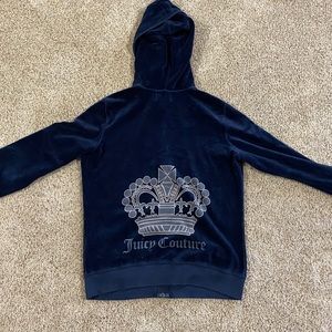 Juicy Couture Velvet Zip-Up Hoodie